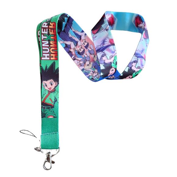 Hunter × Hunter Lanyard Green Anime Neck Strap and Metal Clip Gon Freecss Design - Picture 1 of 6